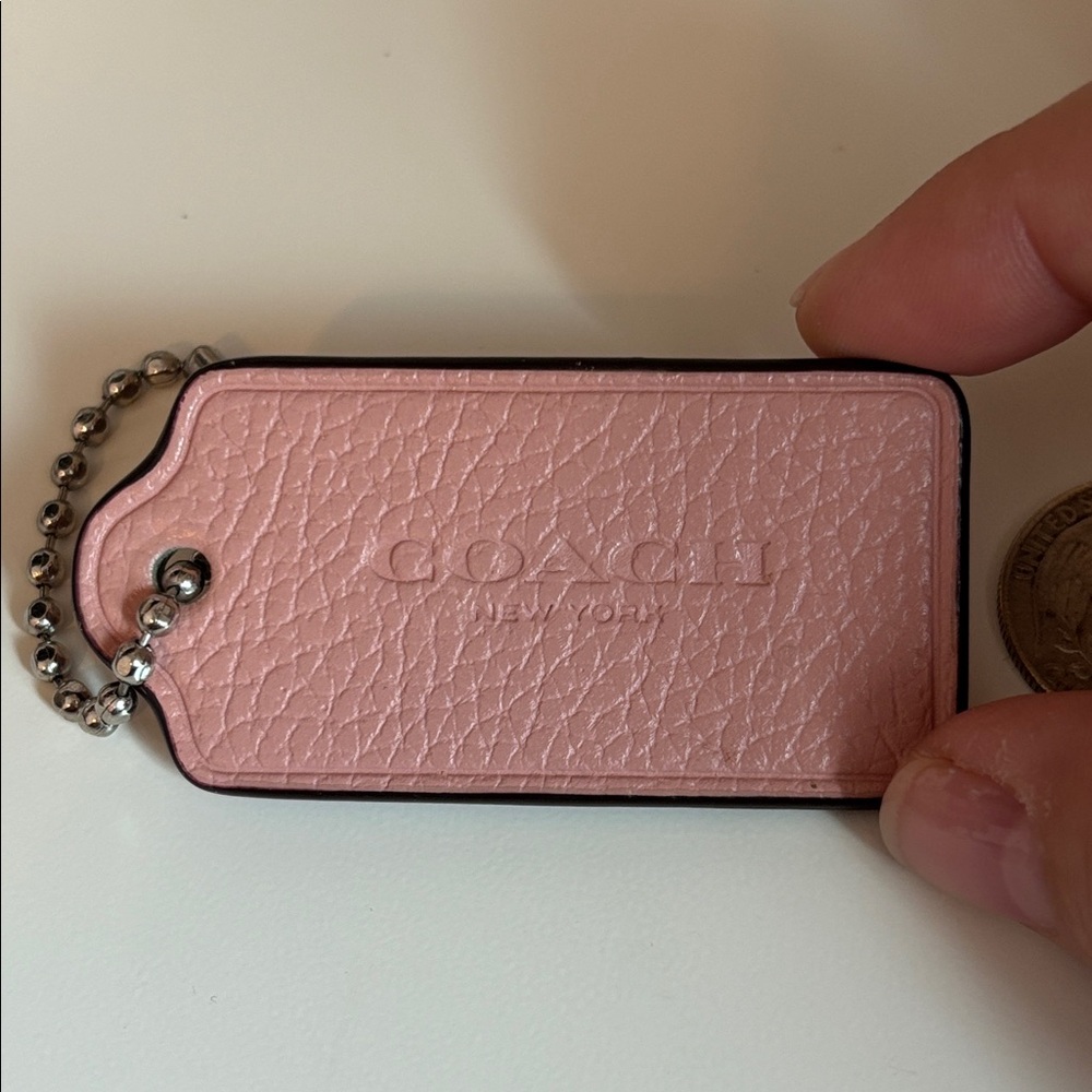 Coach Keychain Leather Tag - Picture 4 of 9